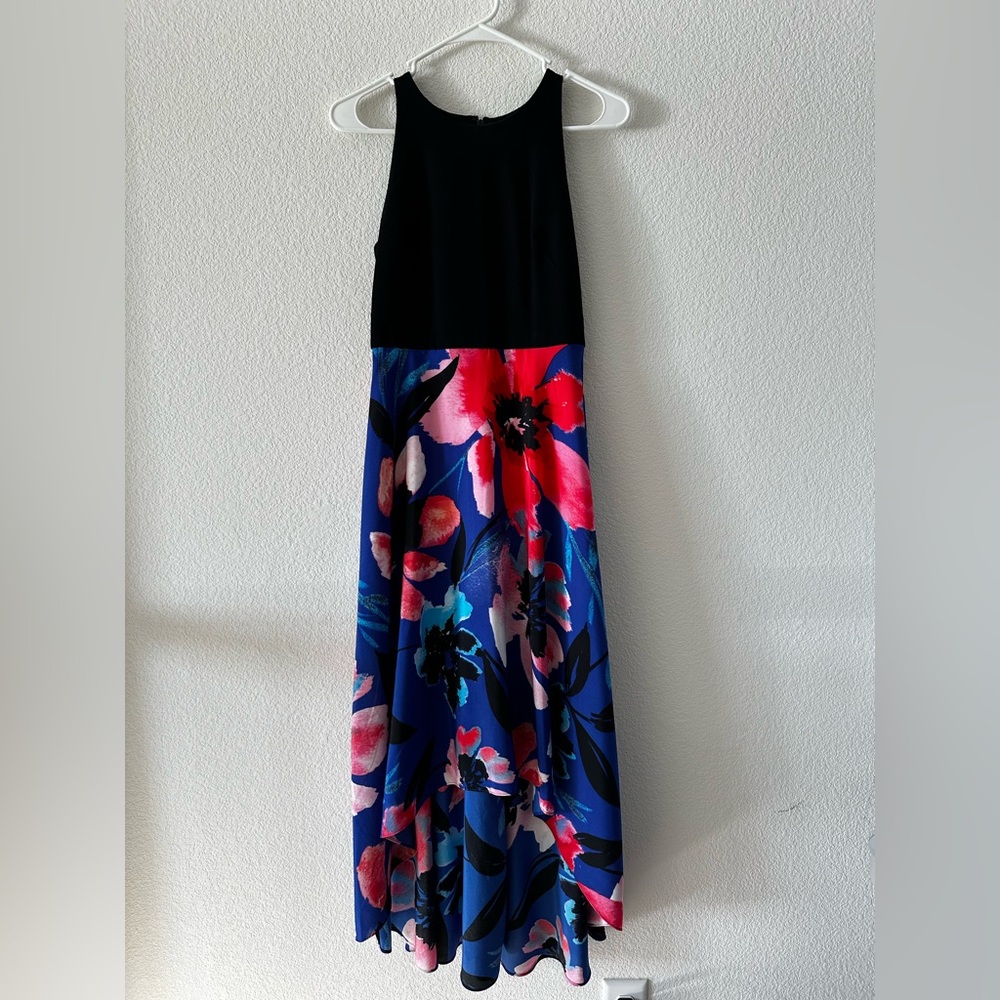 Vince Camuto Vibrant High Low FloralDress